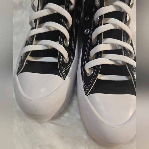 Black and White Converse Chuck Taylor All Star High Top Platform size M/5 & W/7 - Picture 6 of 14